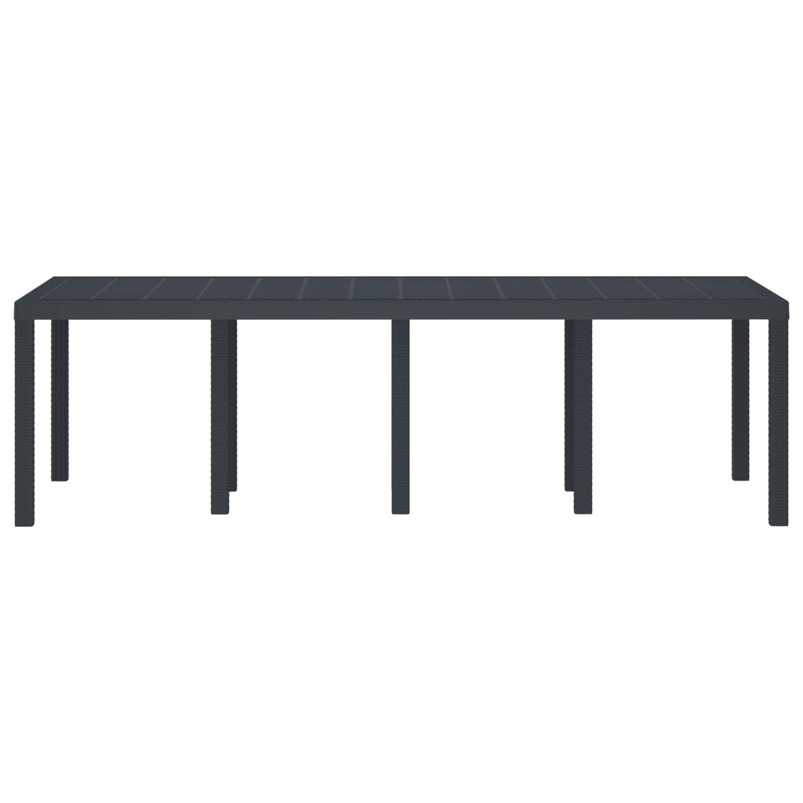 Stol za vrt Antracit 250 x 100 x 73 cm poliratan