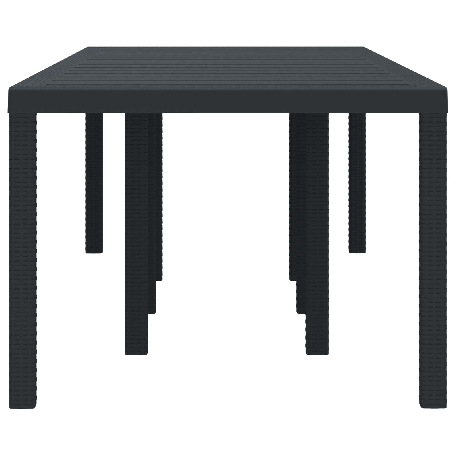 Stol za vrt Antracit 250 x 100 x 73 cm poliratan