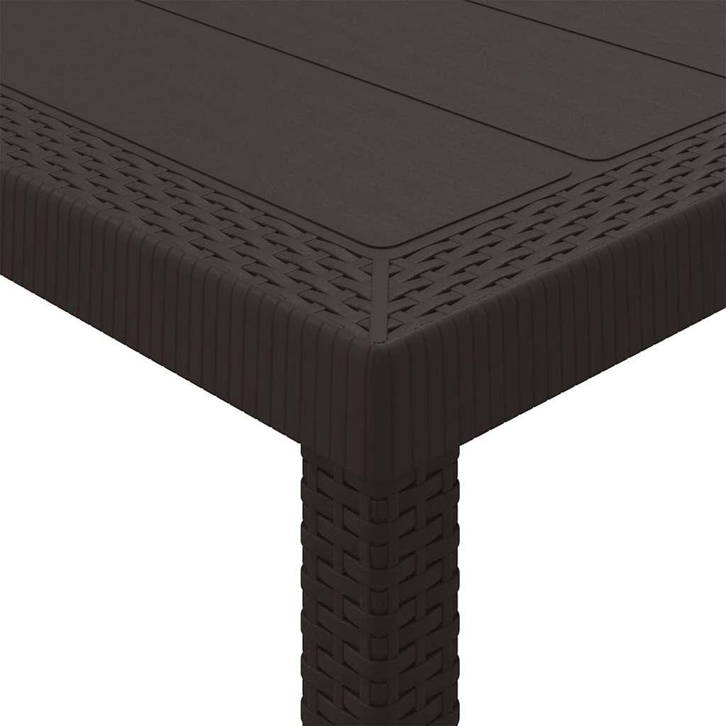 Stol za vrt Smeđa 250 x 100 x 73 cm poliratan