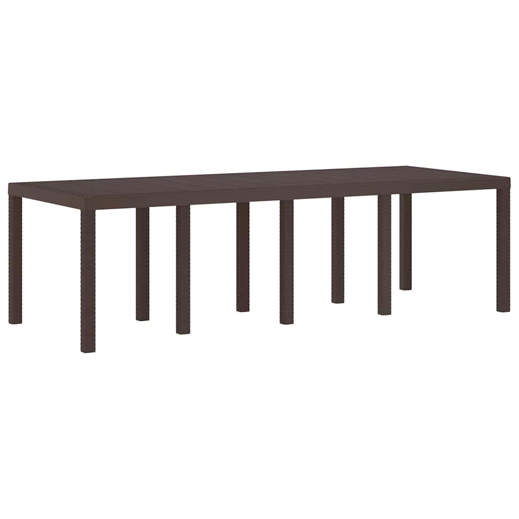 Stol za vrt Smeđa 250 x 100 x 73 cm poliratan