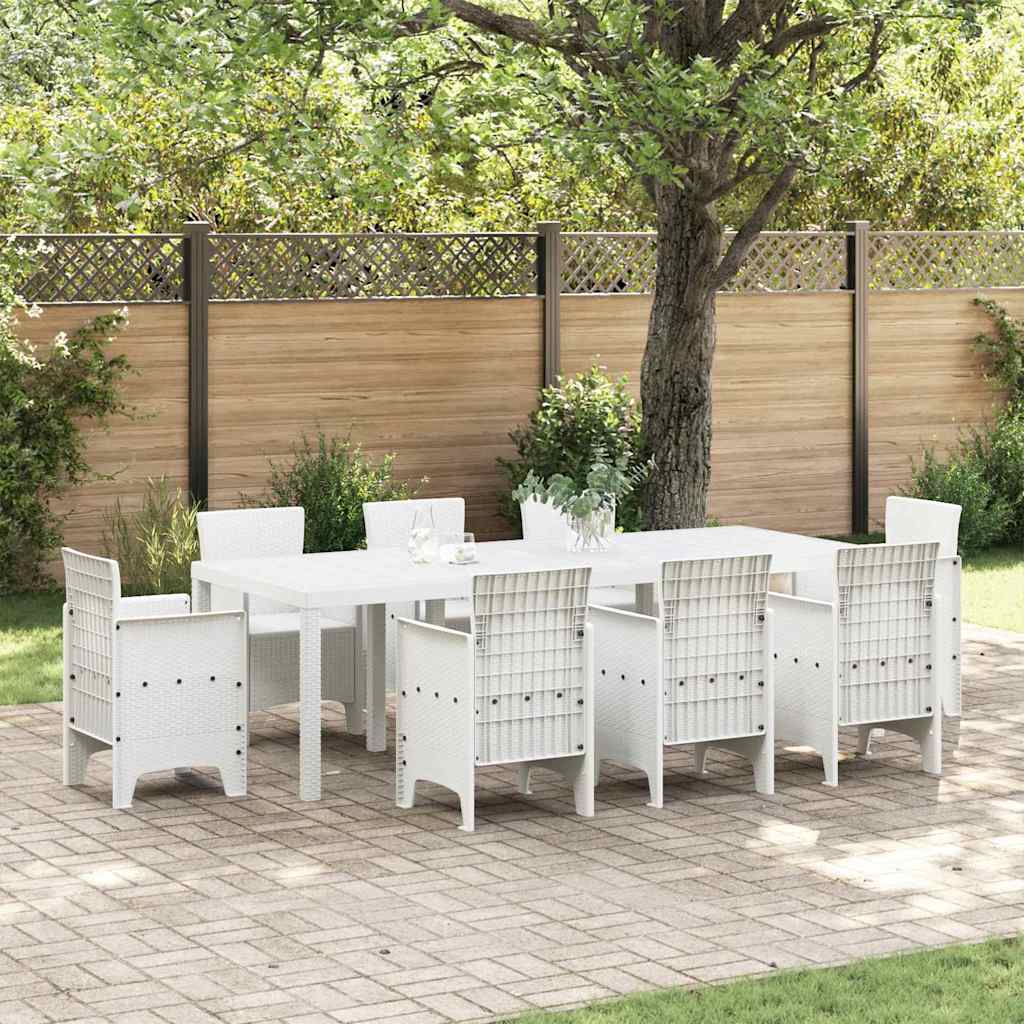 Stol za vrt Bijelo 250 x 100 x 73 cm poliratan