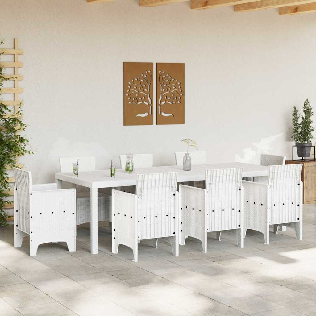 Stol za vrt Bijelo 250 x 100 x 73 cm poliratan