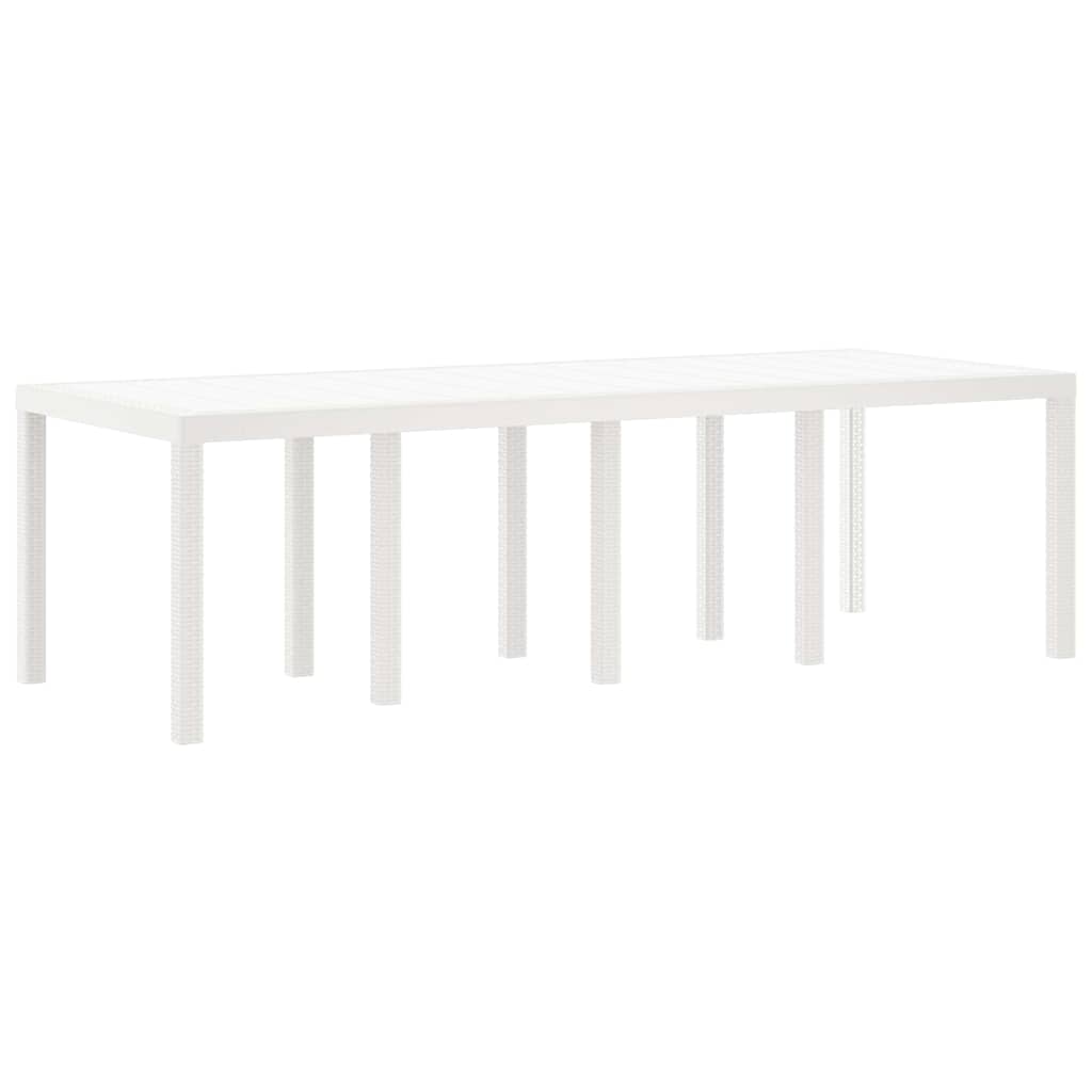 Stol za vrt Bijelo 250 x 100 x 73 cm poliratan
