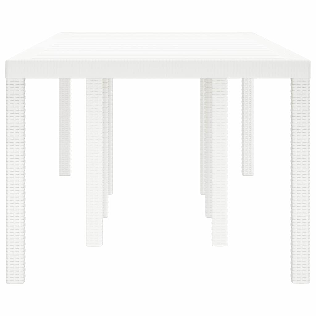 Stol za vrt Bijelo 250 x 100 x 73 cm poliratan