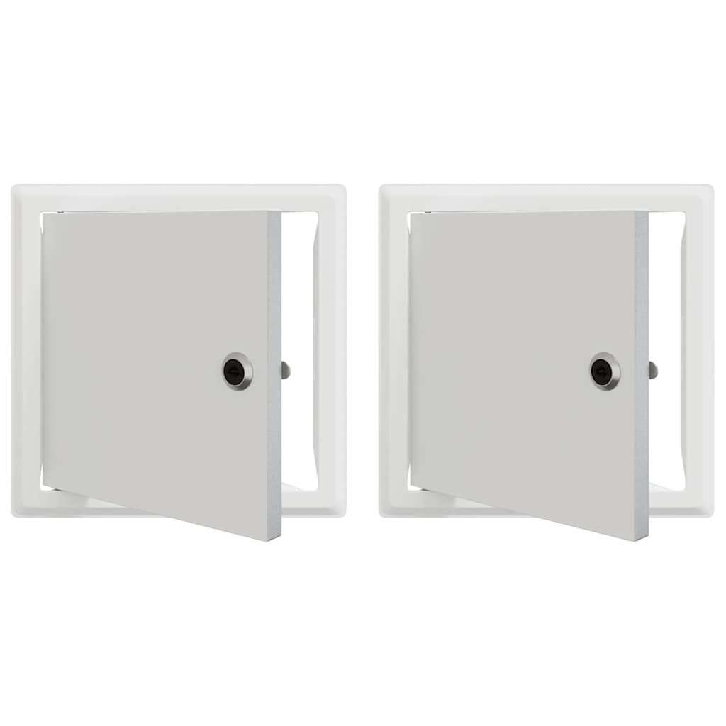 Pristupna ploča 2 pcs Bijelo 23 x 23 x 3 cm Čelik
