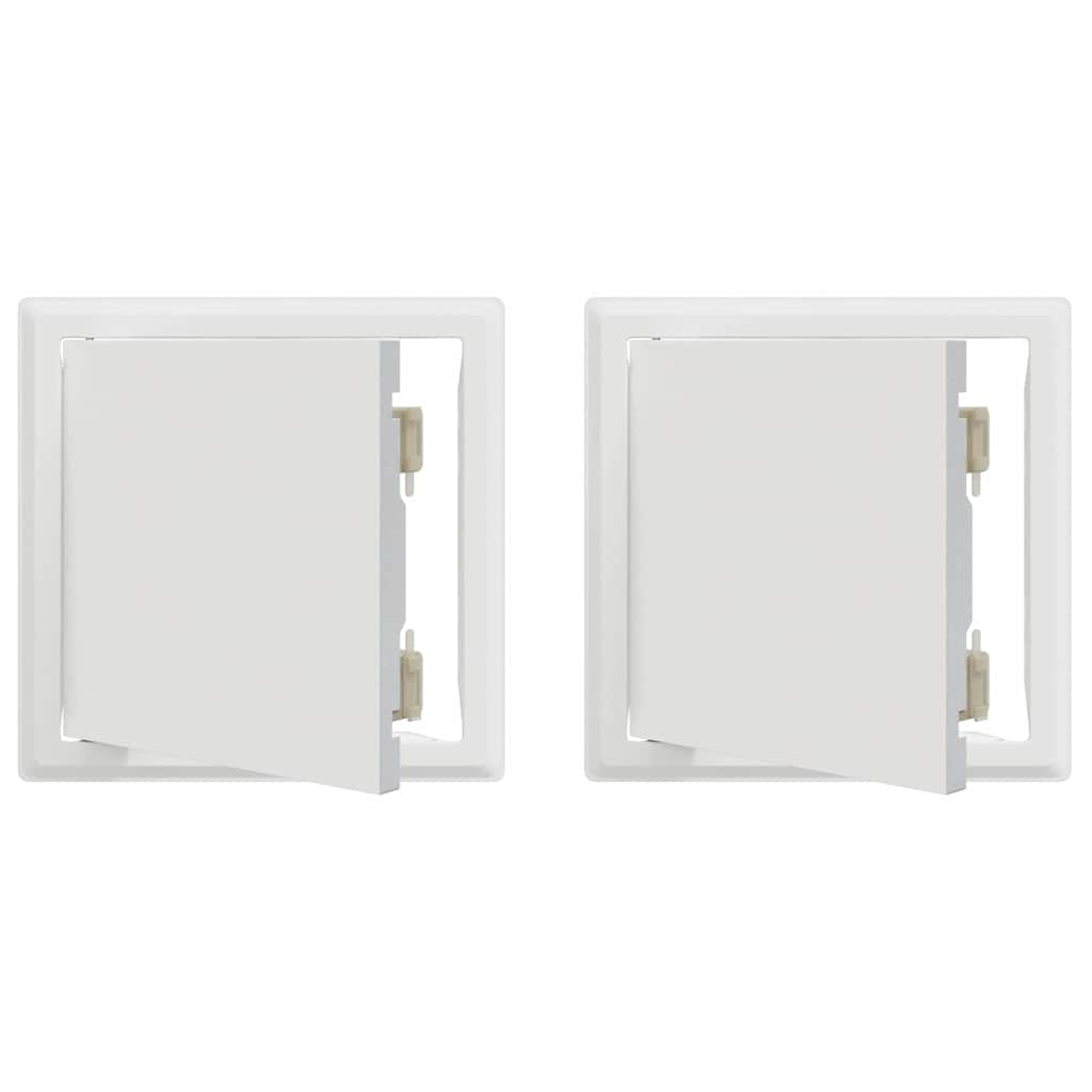 Pristupna ploča 2 pcs Bijelo 23 x 23 x 3 cm Čelik