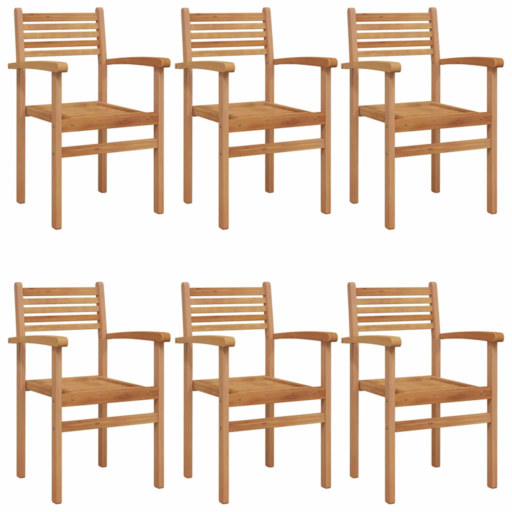 Stolica 6 pcs Smeđa 56 x 55 x 90.5 cm Čvrsto teak drvo