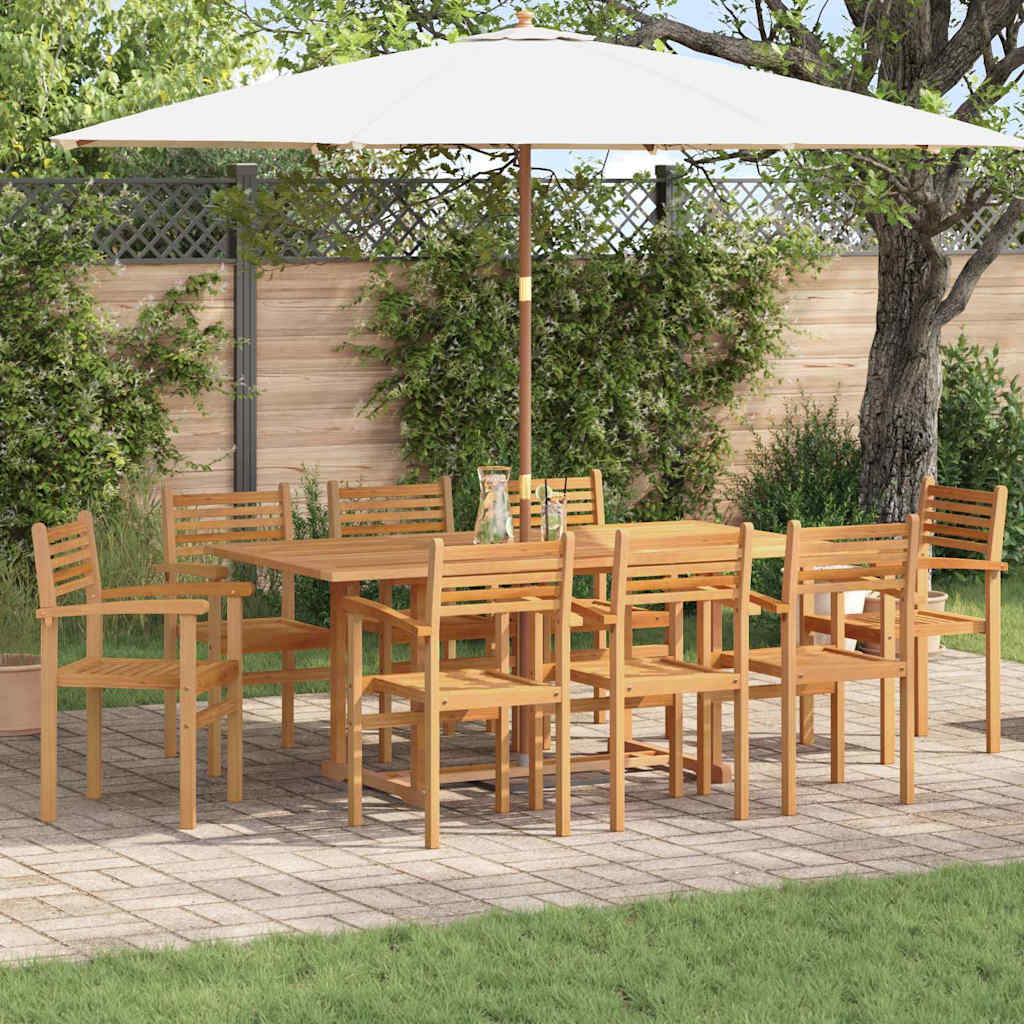 Stolica 8 pcs Smeđa 56 x 55 x 90.5 cm Čvrsto teak drvo