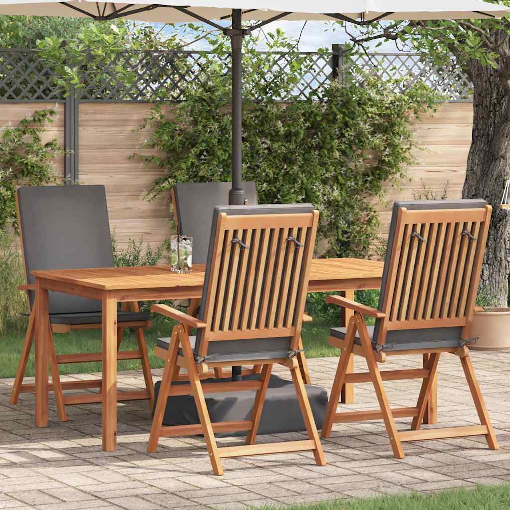 Vrtna stolica 4 pcs Smeđa i siva 57 x 71,5 x 104 cm
