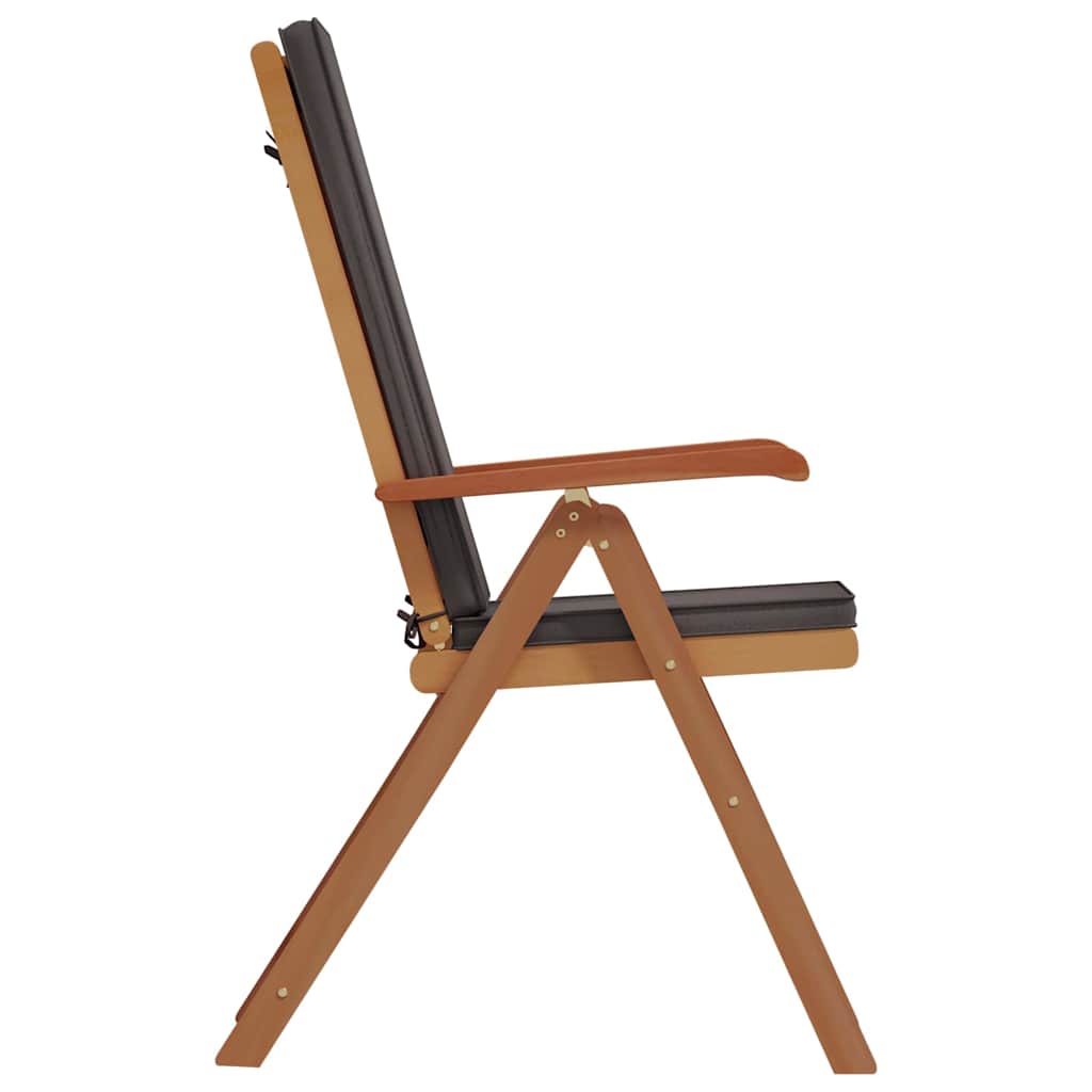 Vrtna stolica 4 pcs Smeđa i siva 57 x 71,5 x 104 cm