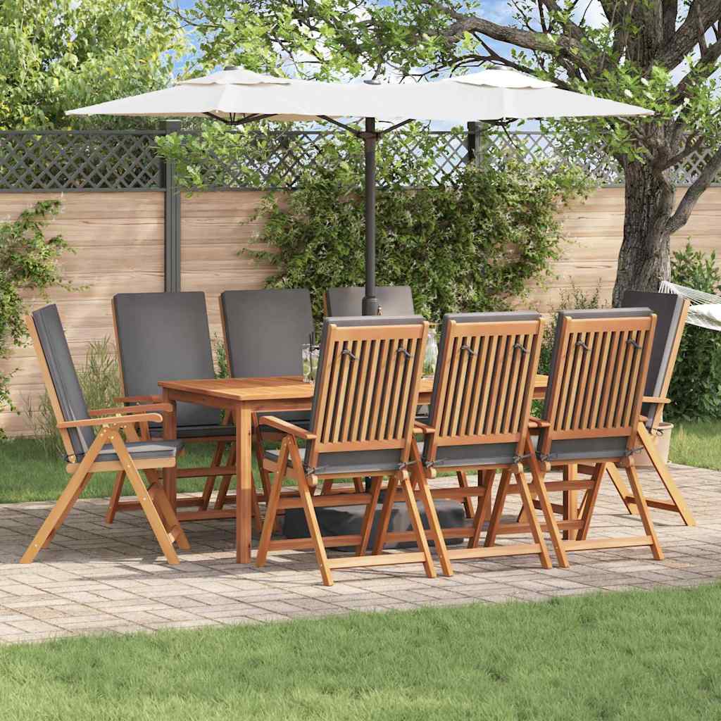 Vrtna stolica 8 pcs Smeđa i siva 57 x 71,5 x 104 cm