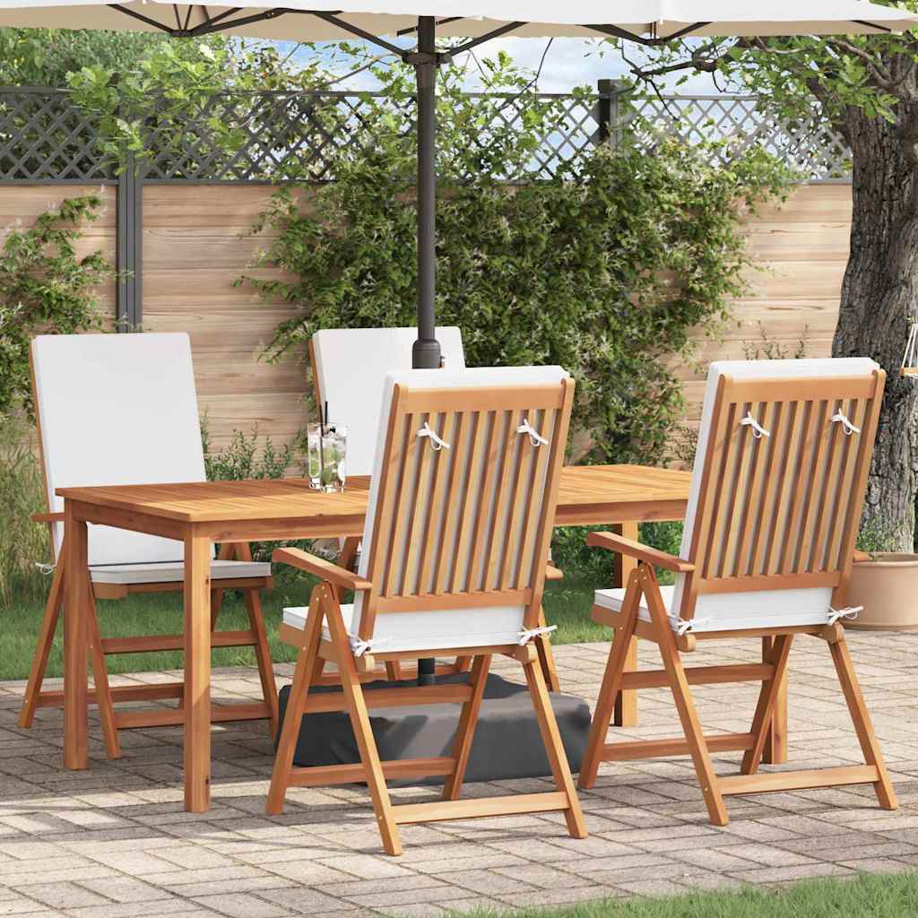 Vrtna stolica 4 pcs Smeđa i bijela 57 x 71,5 x 104 cm