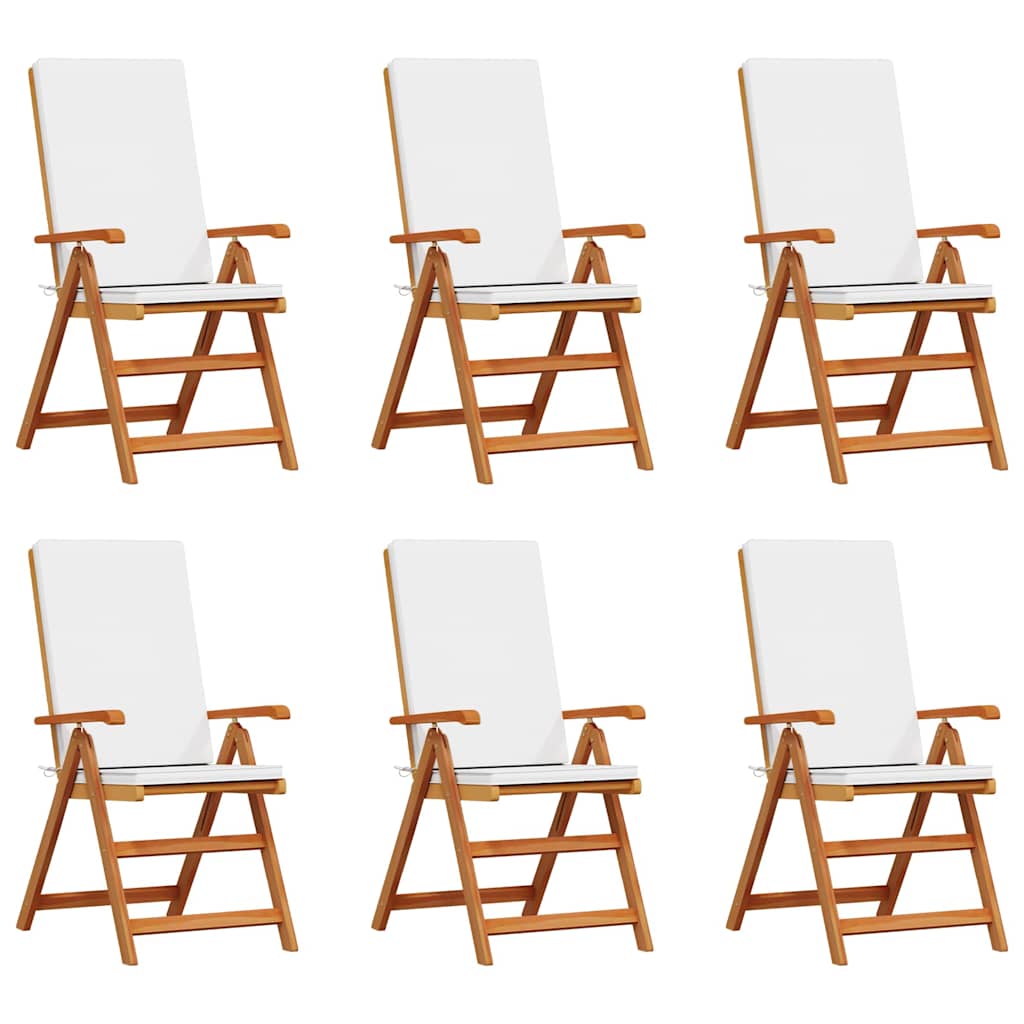 Vrtna stolica 6 pcs Smeđa i bijela 57 x 71,5 x 104 cm