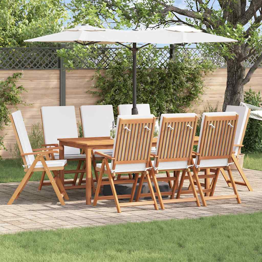 Vrtna stolica 8 pcs Smeđa i bijela 57 x 71,5 x 104 cm