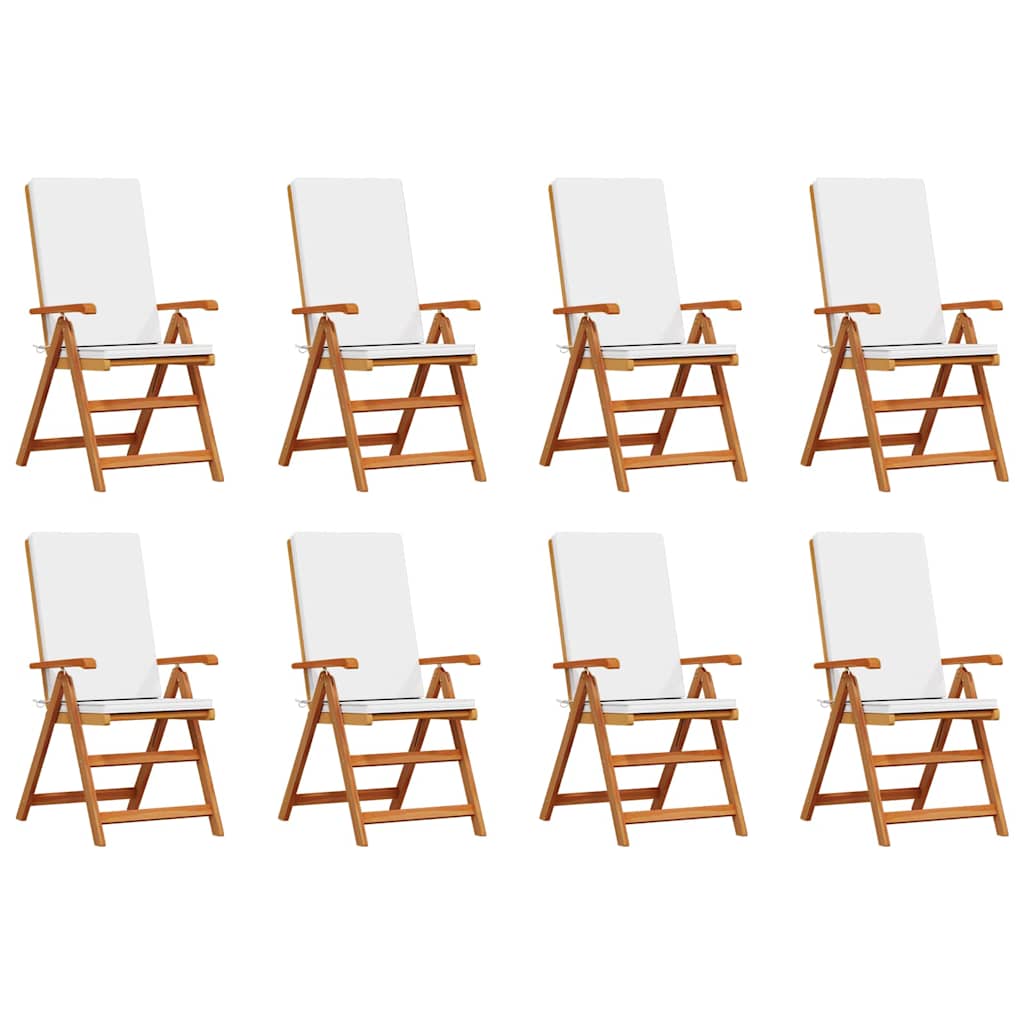 Vrtna stolica 8 pcs Smeđa i bijela 57 x 71,5 x 104 cm