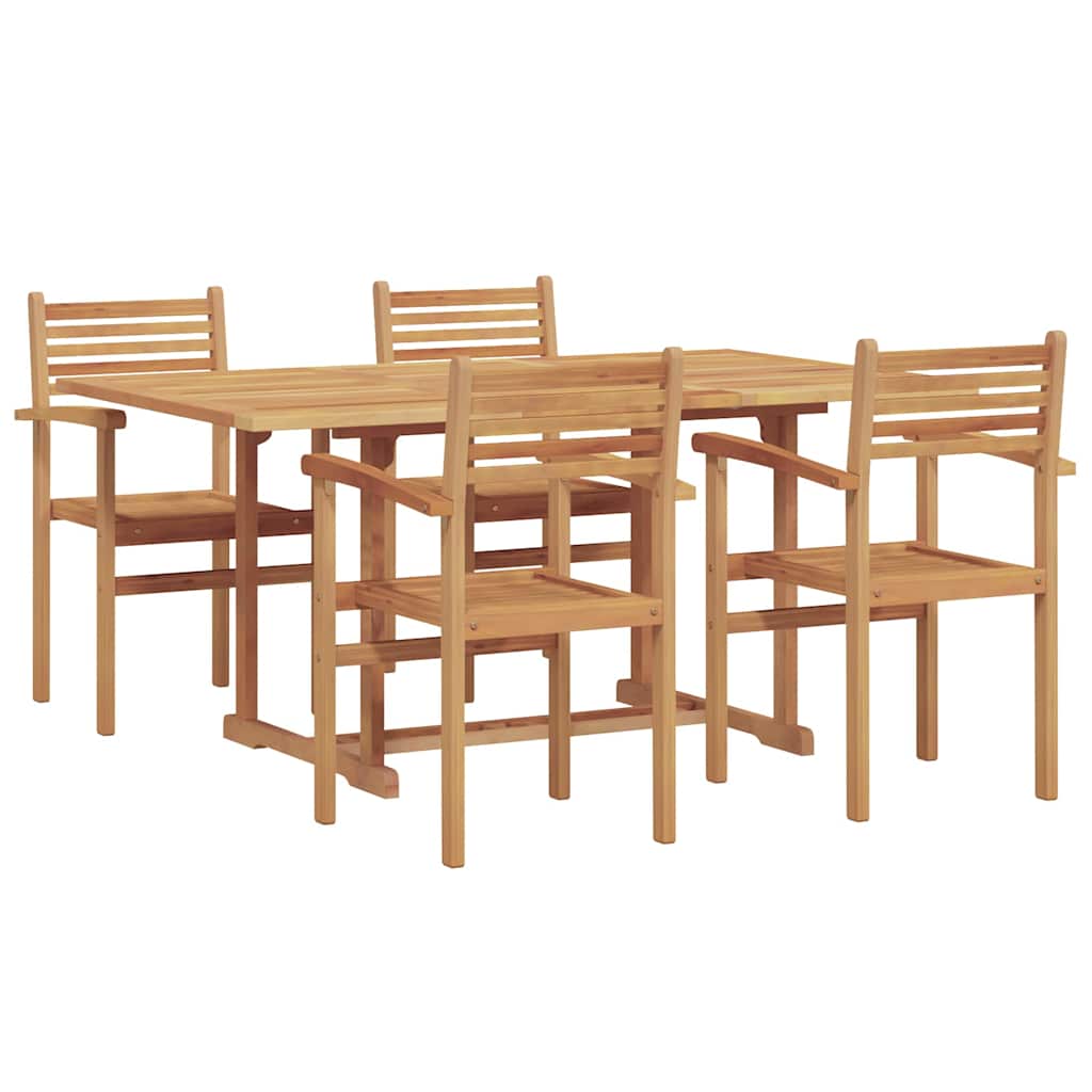 Vrtni set za objed 5 pcs Prirodna Čvrsto drvo akacije