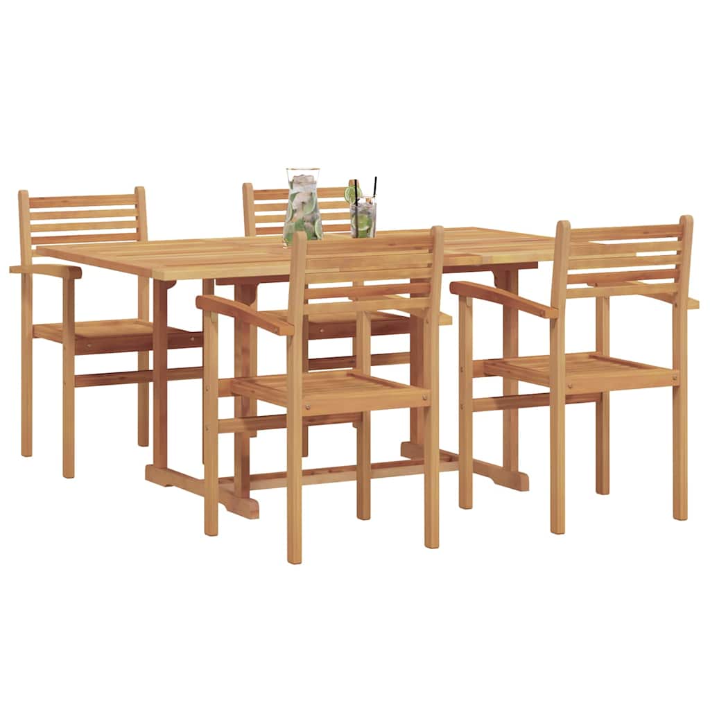 Vrtni set za objed 5 pcs Prirodna Čvrsto drvo akacije
