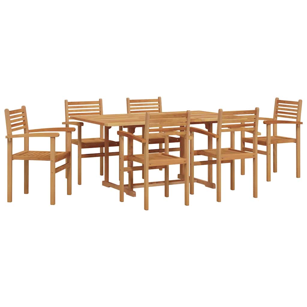 Vrtni set za objed 7 pcs Prirodna Čvrsto drvo akacije