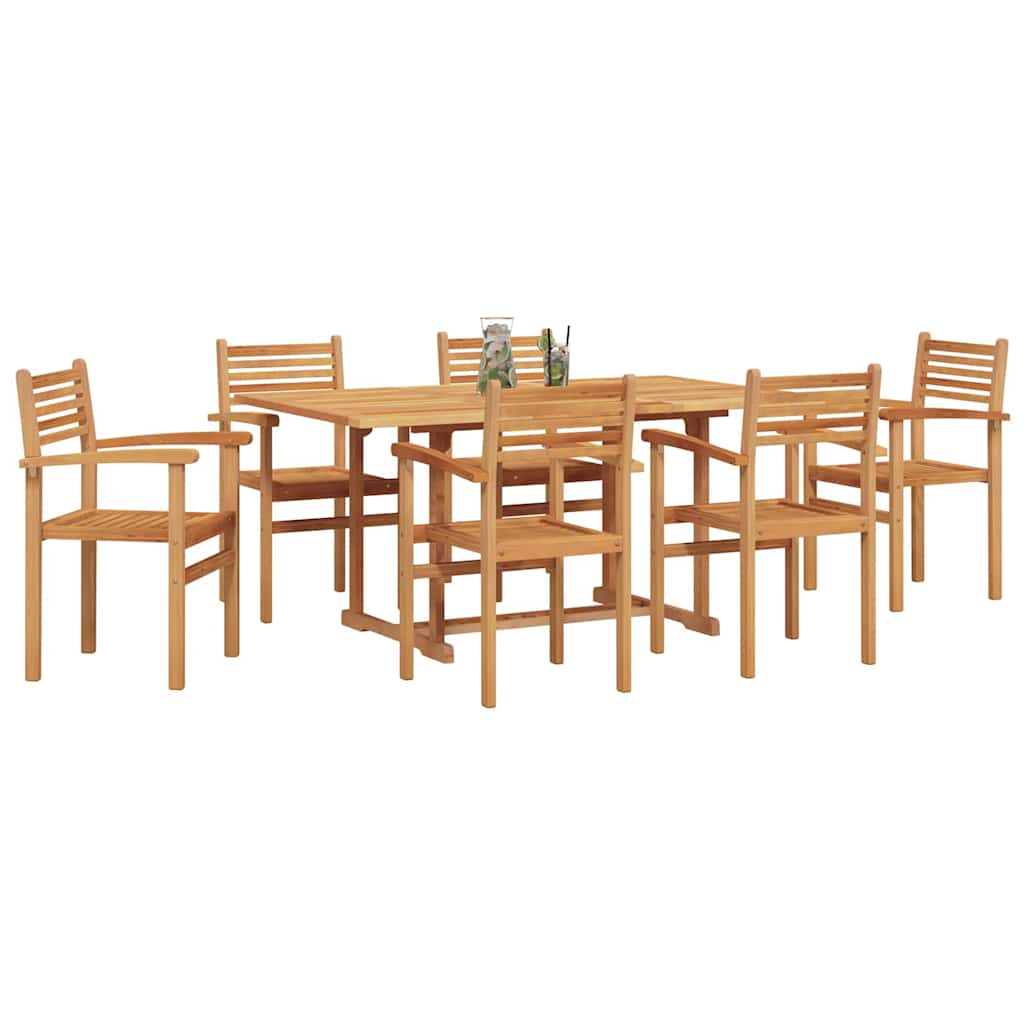 Vrtni set za objed 7 pcs Prirodna Čvrsto drvo akacije