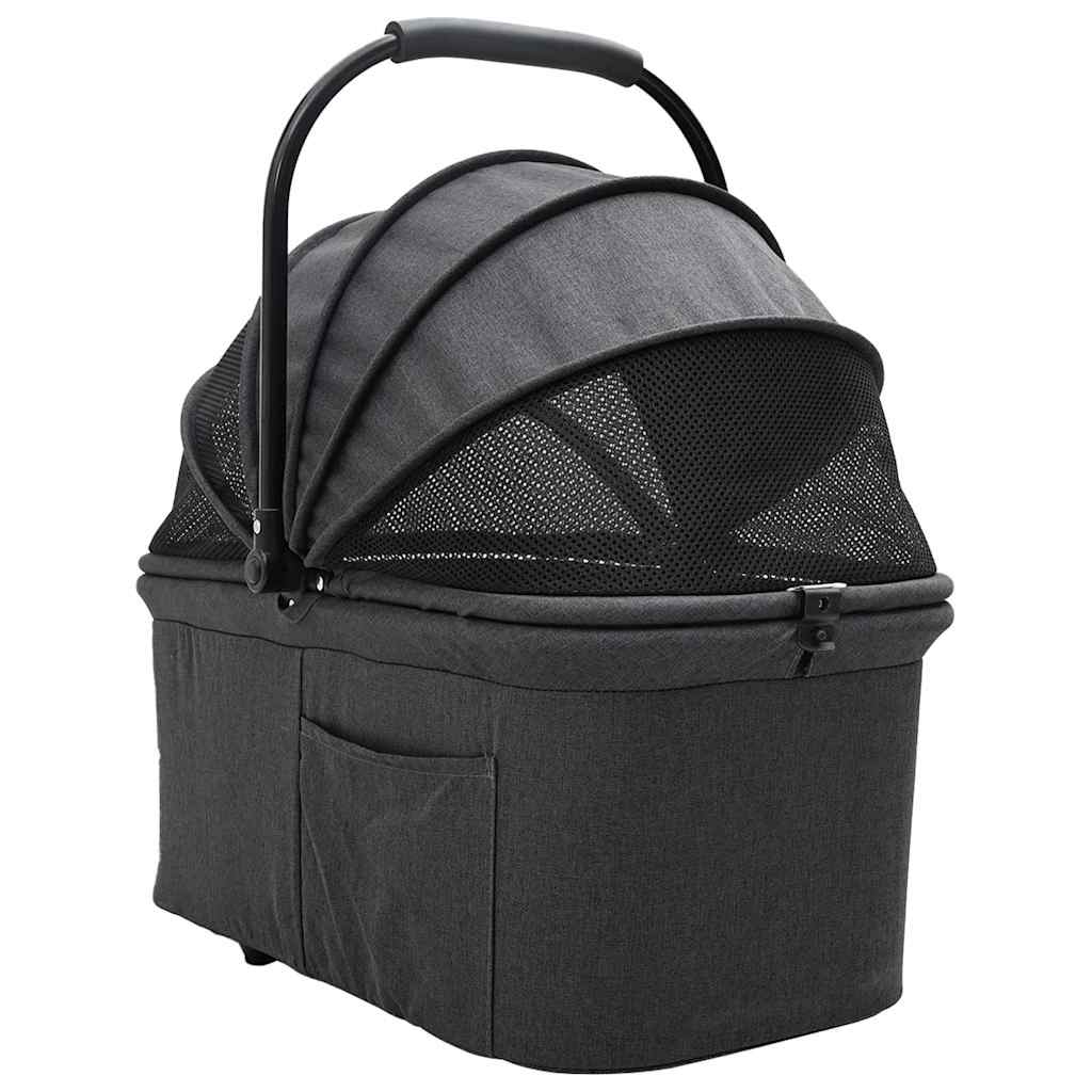 Sklopiva kolica za kućne ljubimce Crna 78 x 54 x 101 cm