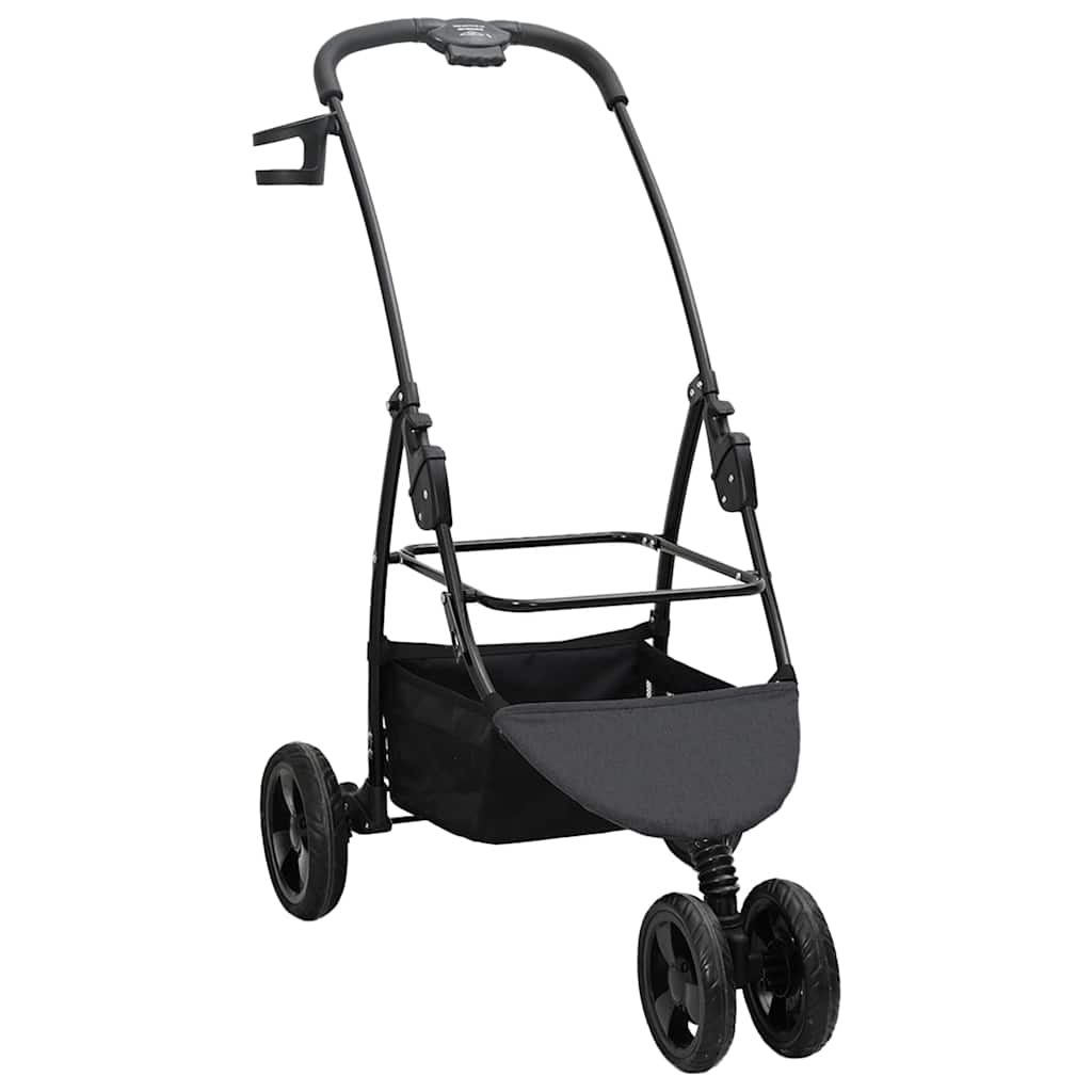 Sklopiva kolica za kućne ljubimce Crna 78 x 54 x 101 cm