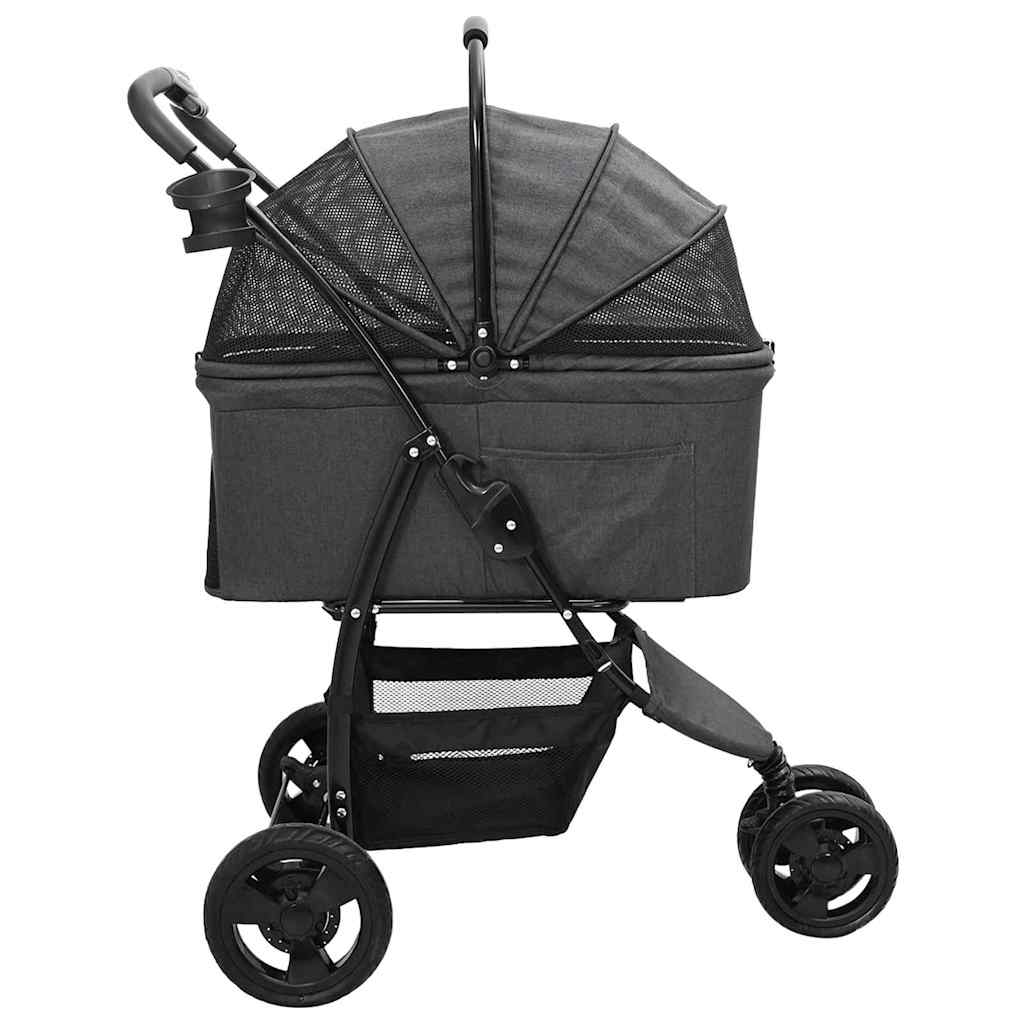 Sklopiva kolica za kućne ljubimce Crna 78 x 54 x 101 cm