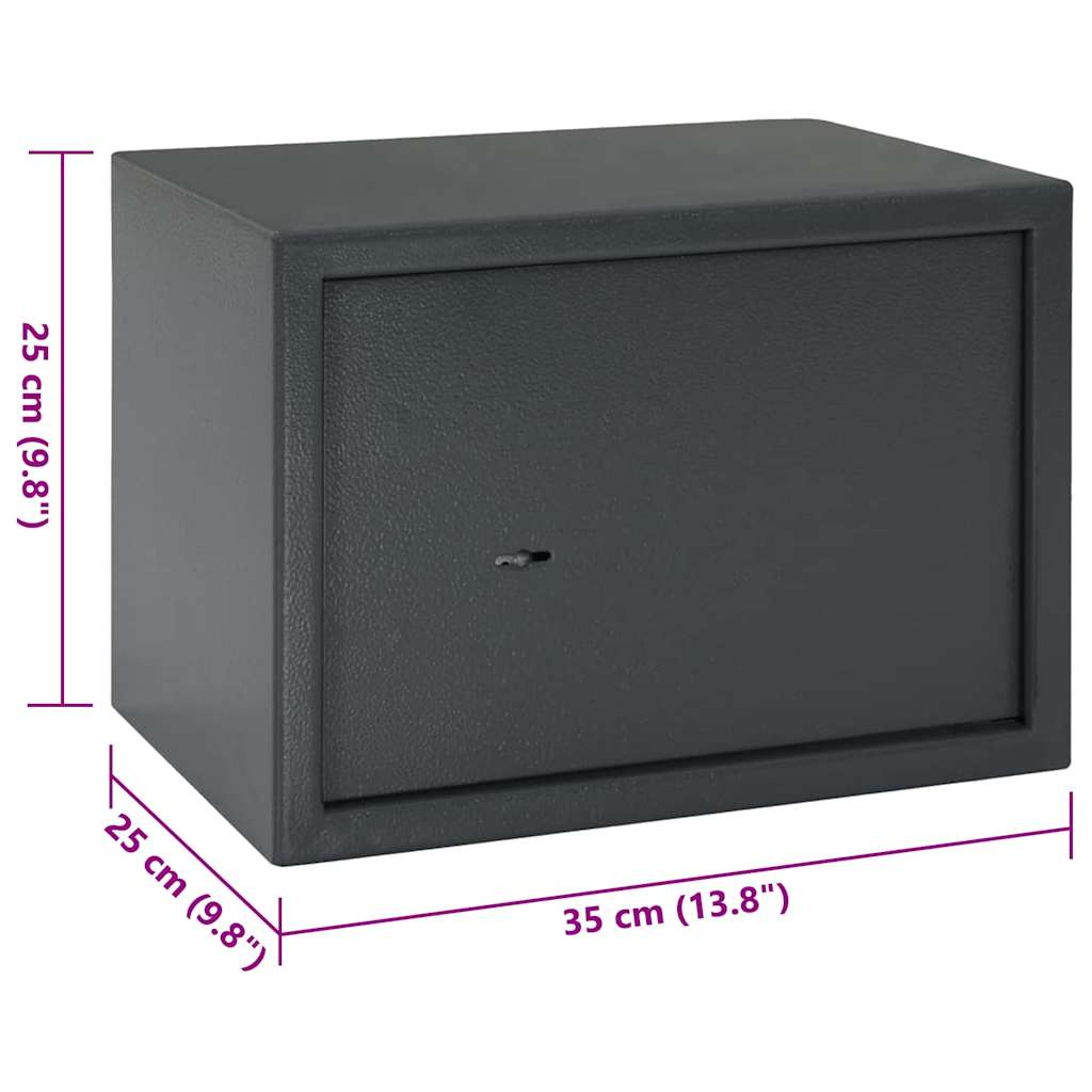 Sigurnosna kasa Tamno siva 35 x 25 x 25 cm Čelik