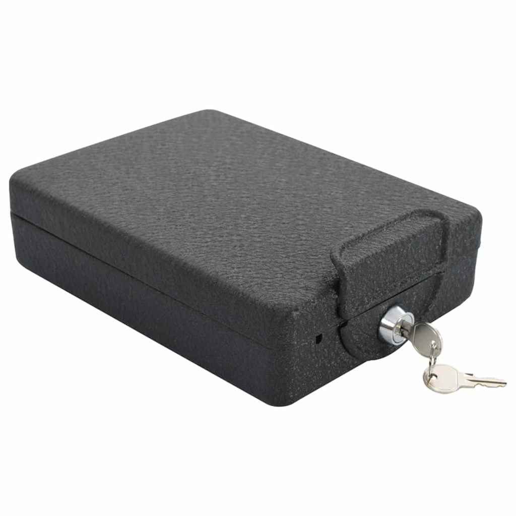 Auto sef s zaključavanjem Crna 22 x 16 x 7 cm Čelik