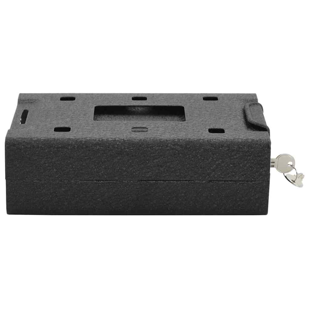 Auto sef s zaključavanjem Crna 22 x 16 x 7 cm Čelik