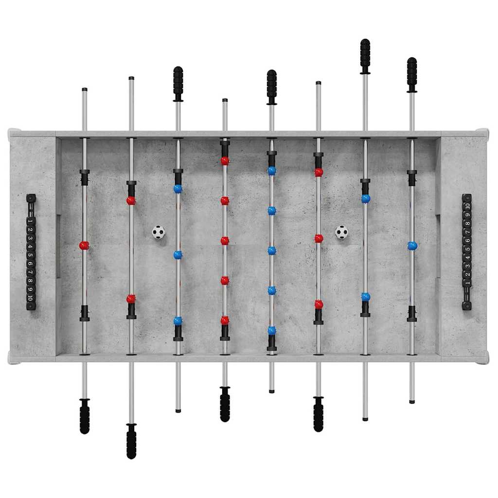Fuzbal Stol Betonsko Siva 125 x 60,5 x 80 cm Konstruirano drvo
