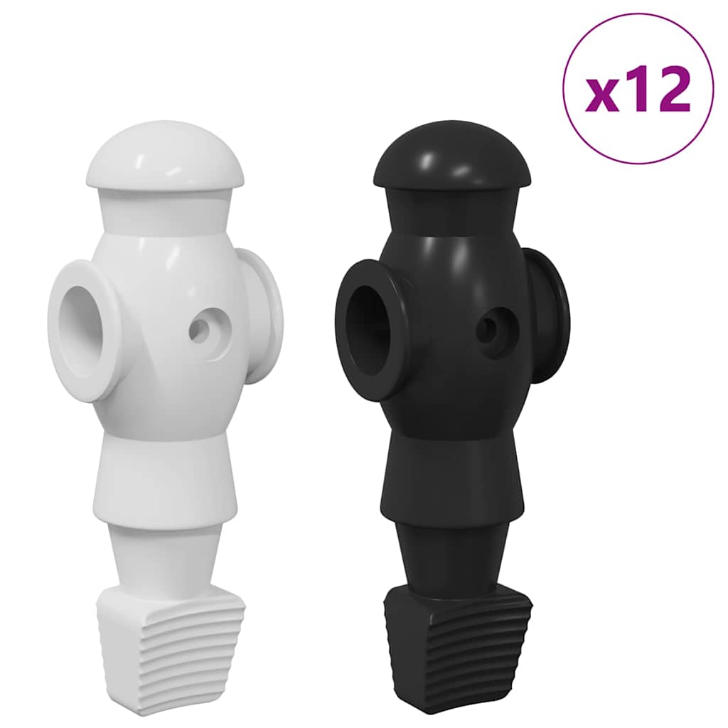Igrači za stolni nogomet 24 pcs Crna i bijela HIPS