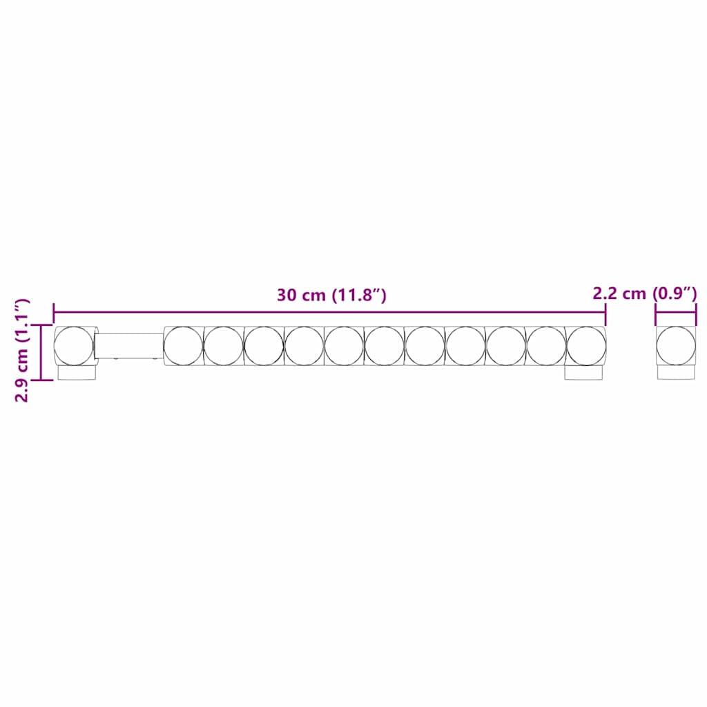 Kontrasti za nogometnu stolicu 2 pcs Crna 30 x 2,2 x 2,9 cm