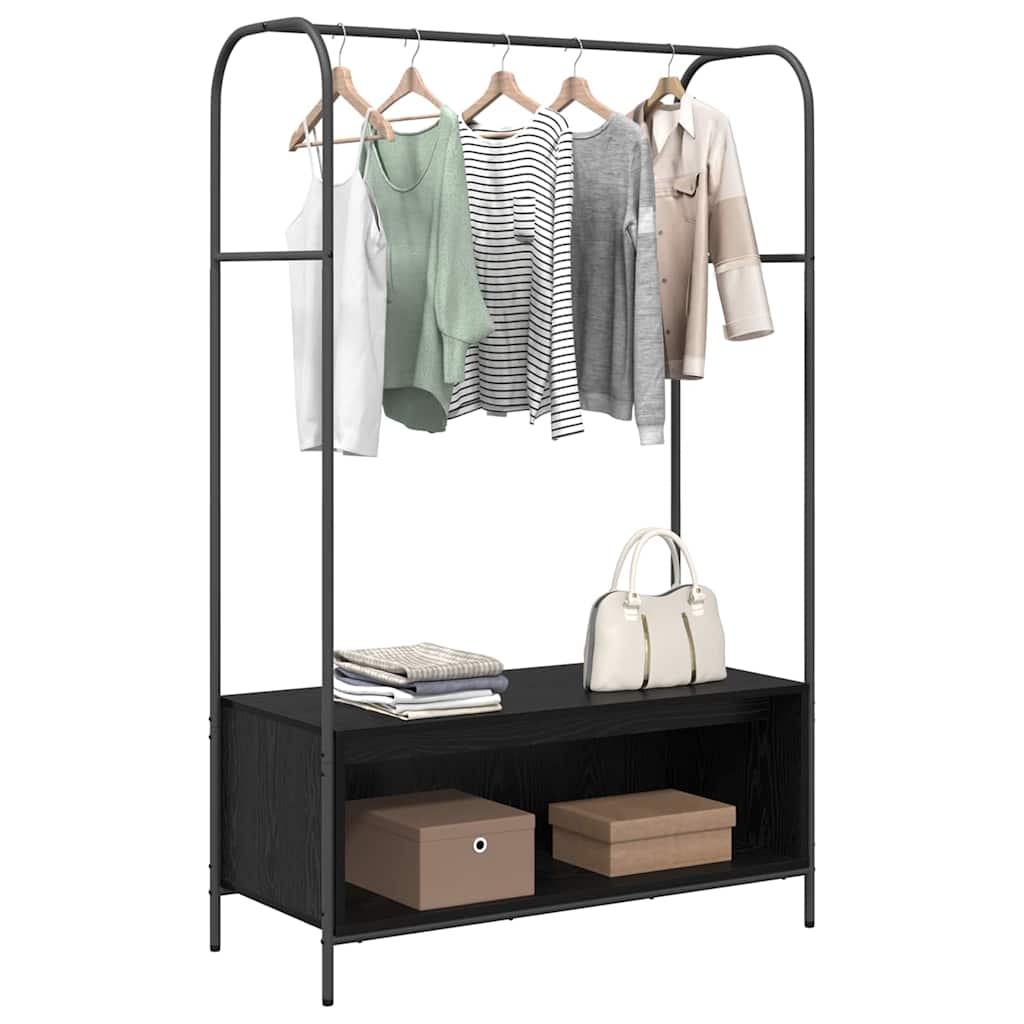 Stalak za odjeću Crna 100 x 44 x 160 cm Konstruirano drvo