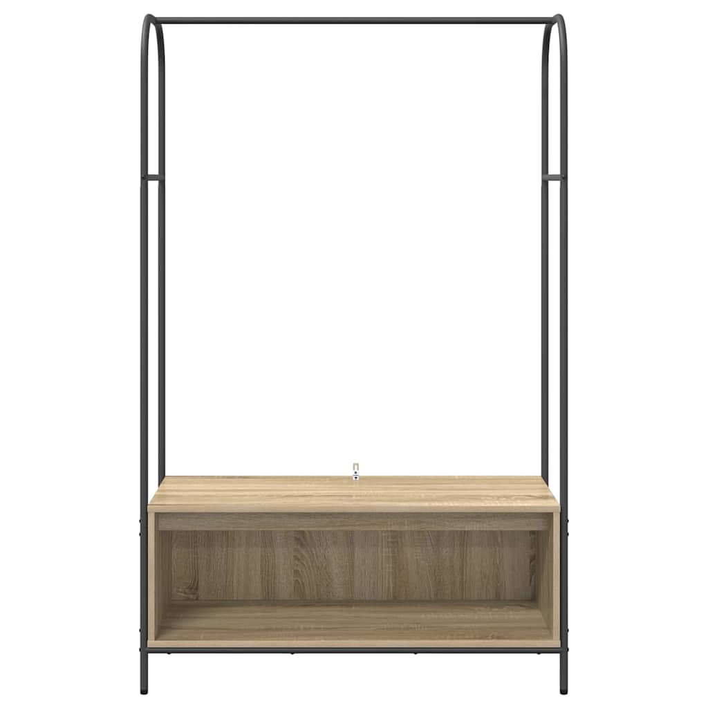 Stalak za odjeću s pohranom Smeđi hrast 100 x 44 x 160 cm