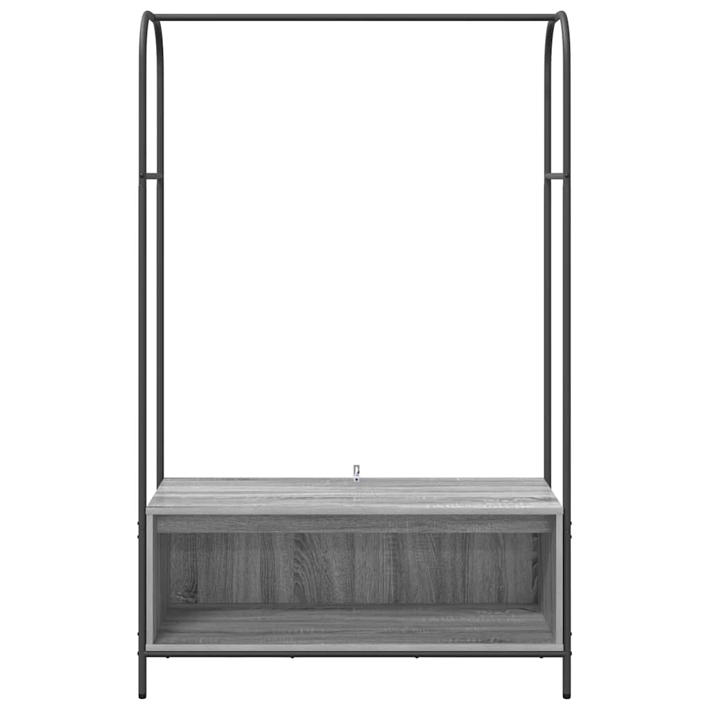 Stalak za odjeću Siva 100 x 44 x 160 cm Konstruirano drvo