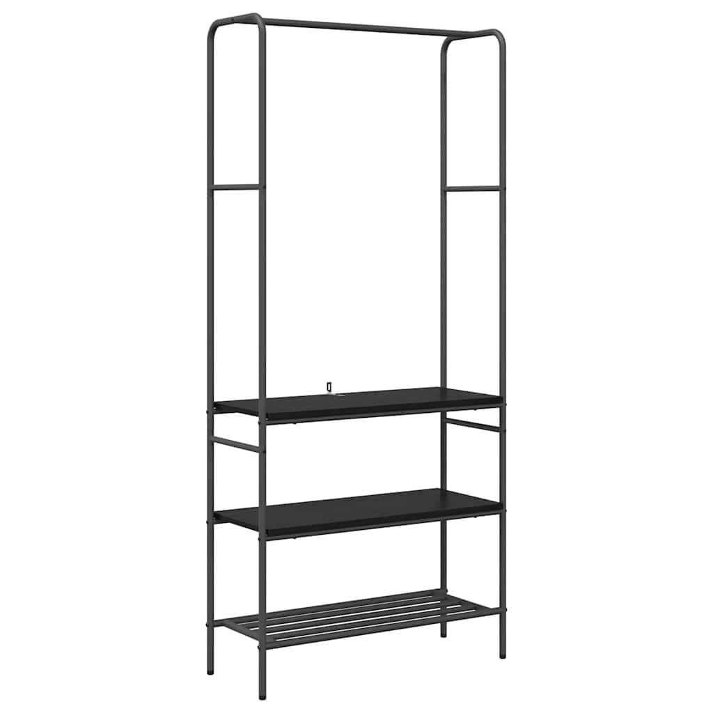Stalak za odjeću Crni hrast 77 x 30 x 171 cm Konstruirano drvo