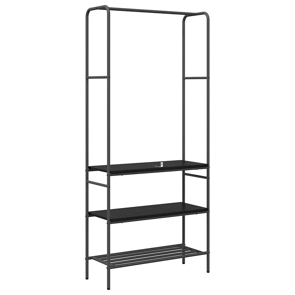 Stalak za odjeću Crni hrast 77 x 30 x 171 cm Konstruirano drvo