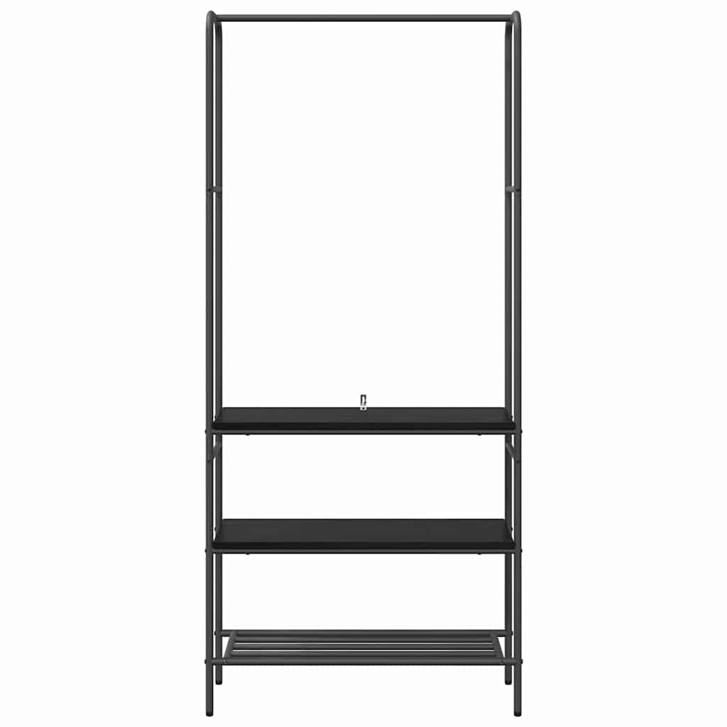 Stalak za odjeću Crni hrast 77 x 30 x 171 cm Konstruirano drvo