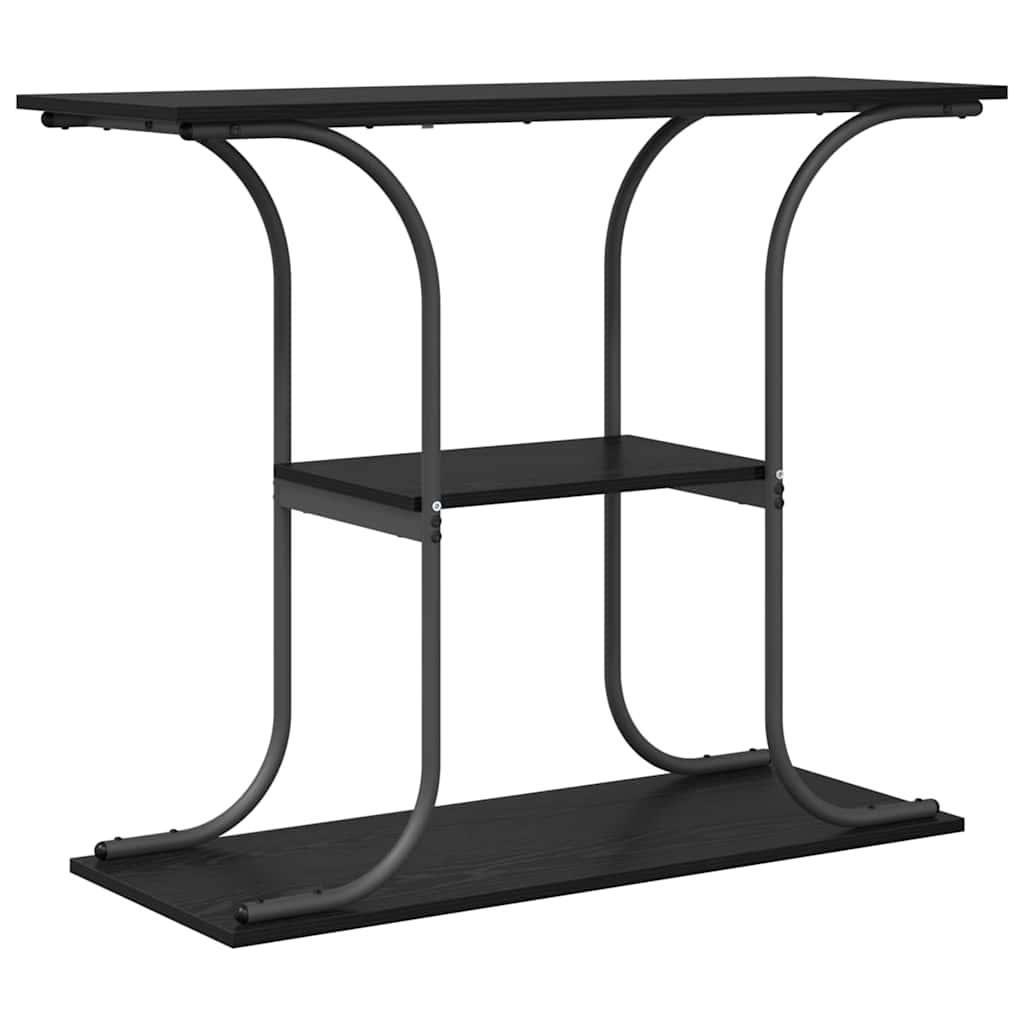 Konzolna stolica s policom Crni hrast 101 x 35 x 80,5 cm