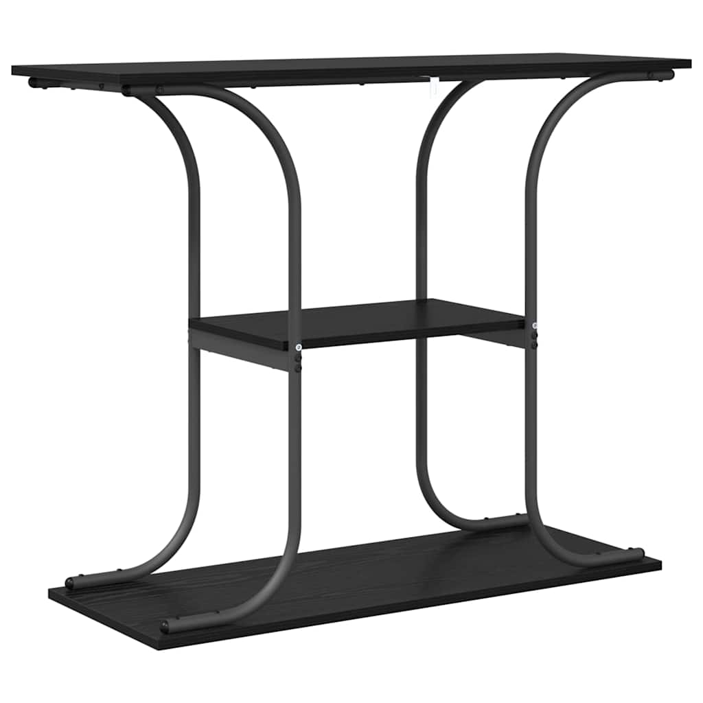 Konzolna stolica s policom Crni hrast 101 x 35 x 80,5 cm