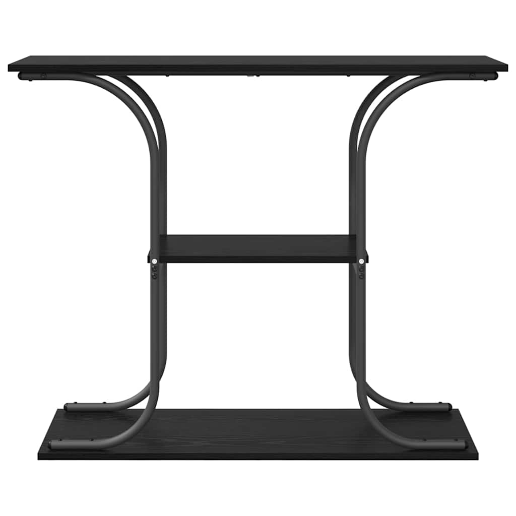 Konzolna stolica s policom Crni hrast 101 x 35 x 80,5 cm