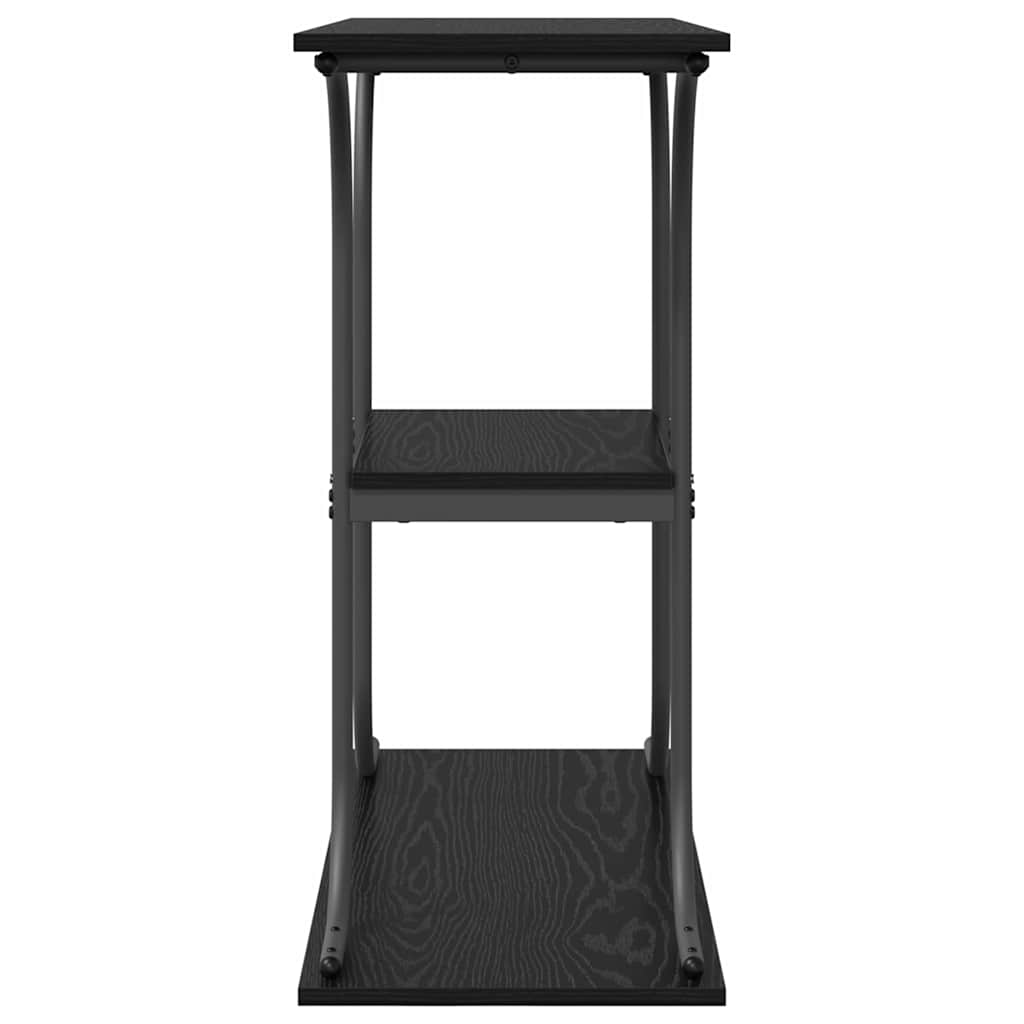 Konzolna stolica s policom Crni hrast 101 x 35 x 80,5 cm