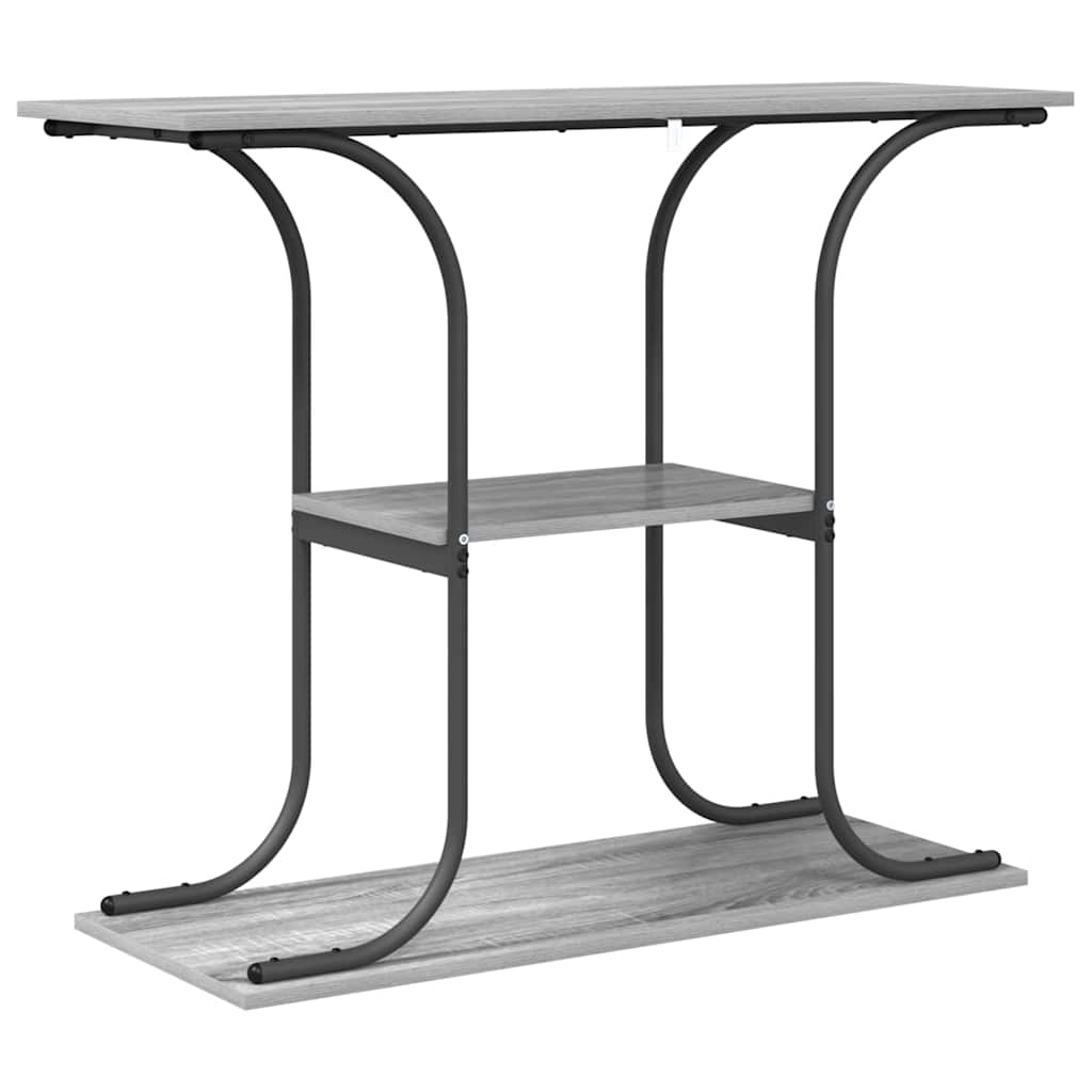 Konzolna stolica s policom Siva Sonoma 101 x 35 x 80,5 cm