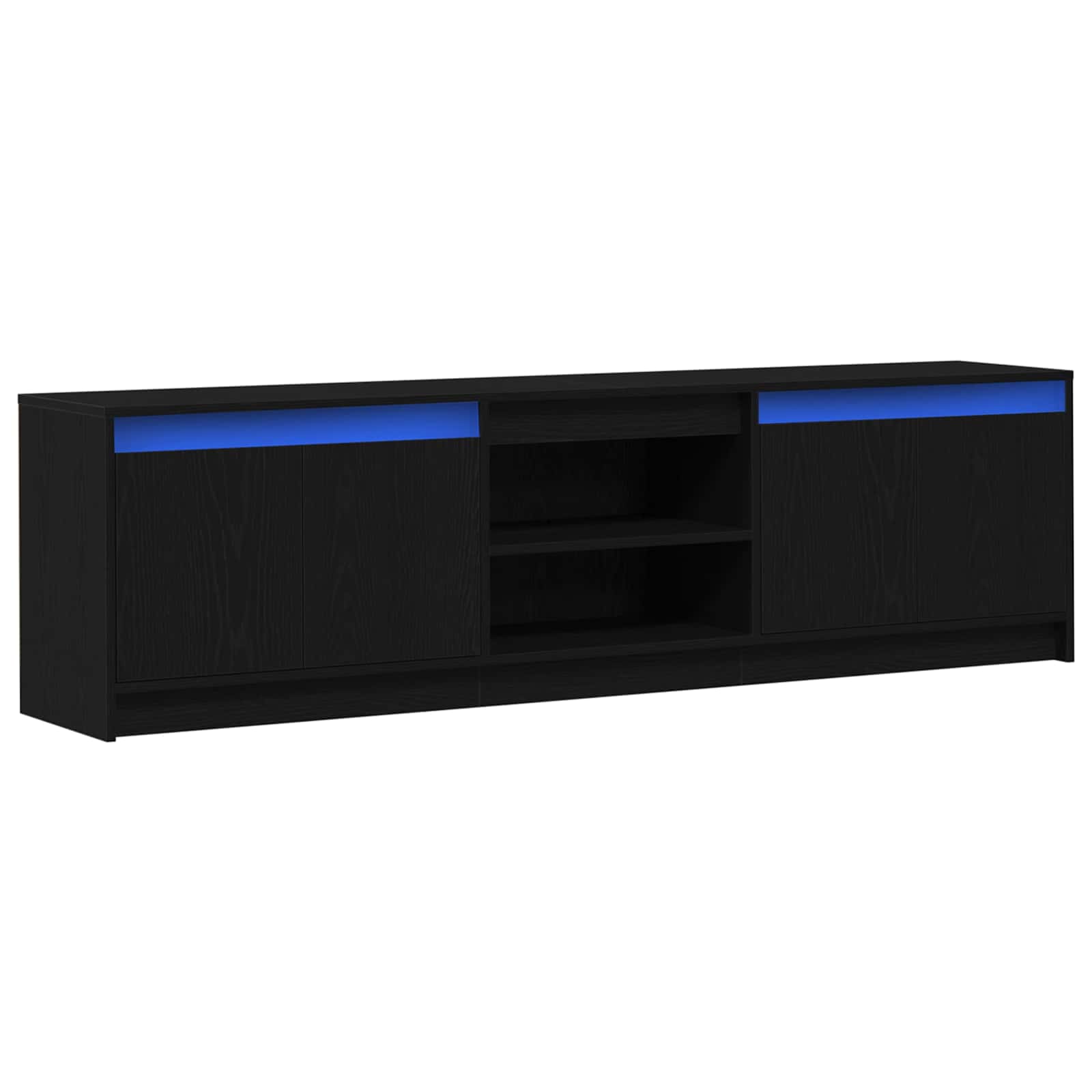 TV Jedinice 2 pcs Crna 180 x 34 x 50 cm Konstruirano drvo