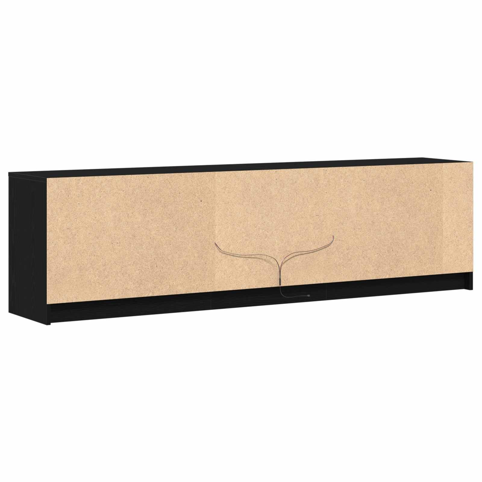 TV Jedinice 2 pcs Crna 180 x 34 x 50 cm Konstruirano drvo