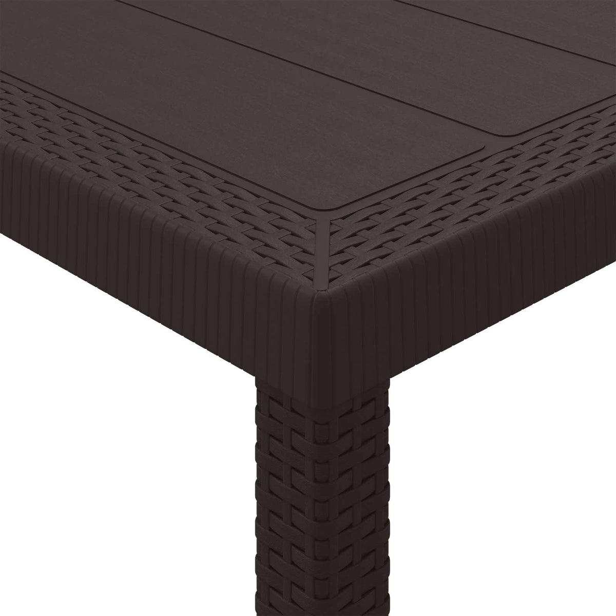 Stol za vrt Smeđa 300 x 100 x 73 cm poliratan
