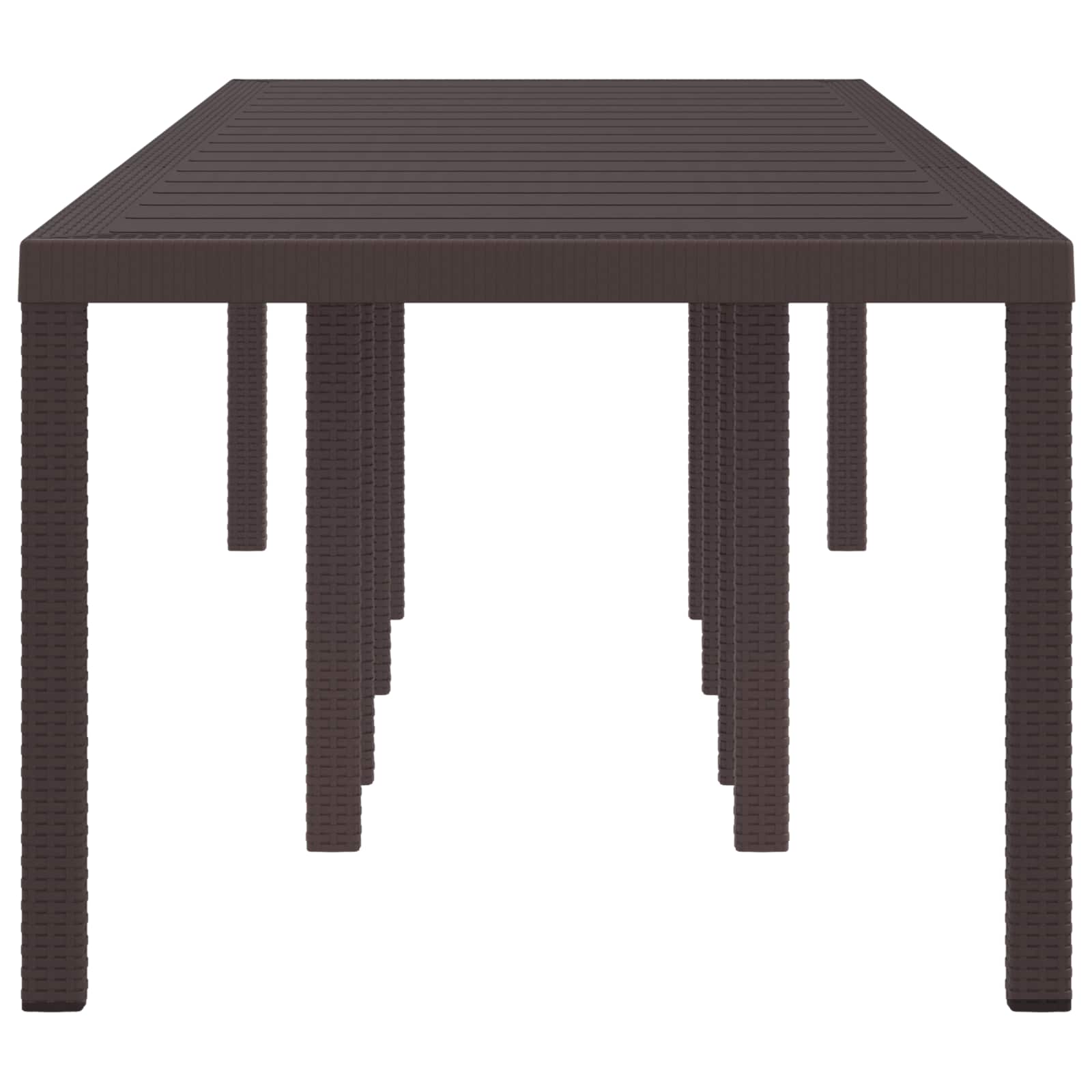 Stol za vrt Smeđa 300 x 100 x 73 cm poliratan