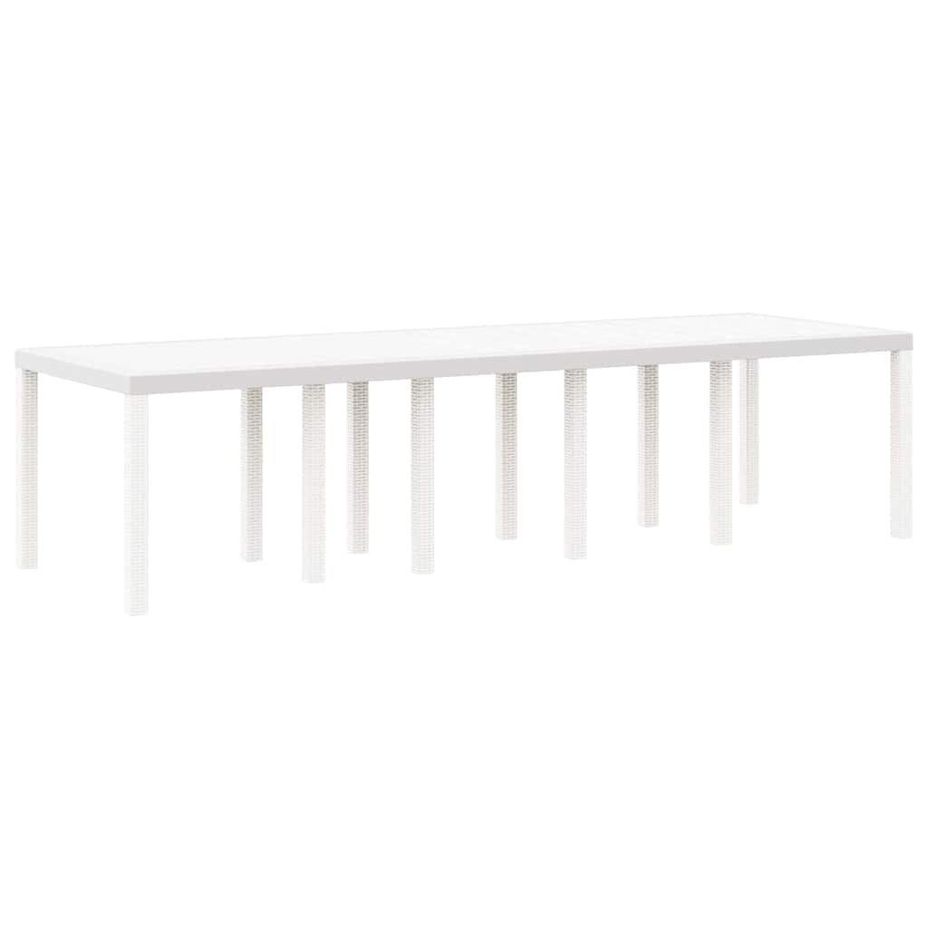 Stol za vrt Bijelo 300 x 100 x 73 cm poliratan