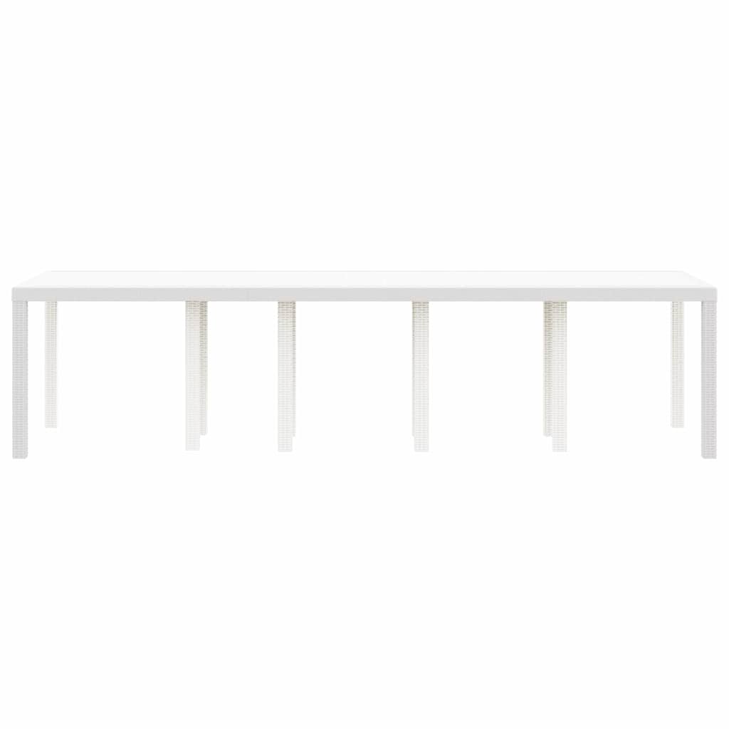 Stol za vrt Bijelo 300 x 100 x 73 cm poliratan
