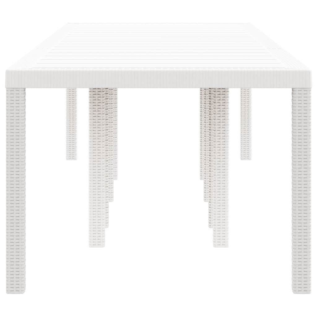 Stol za vrt Bijelo 300 x 100 x 73 cm poliratan